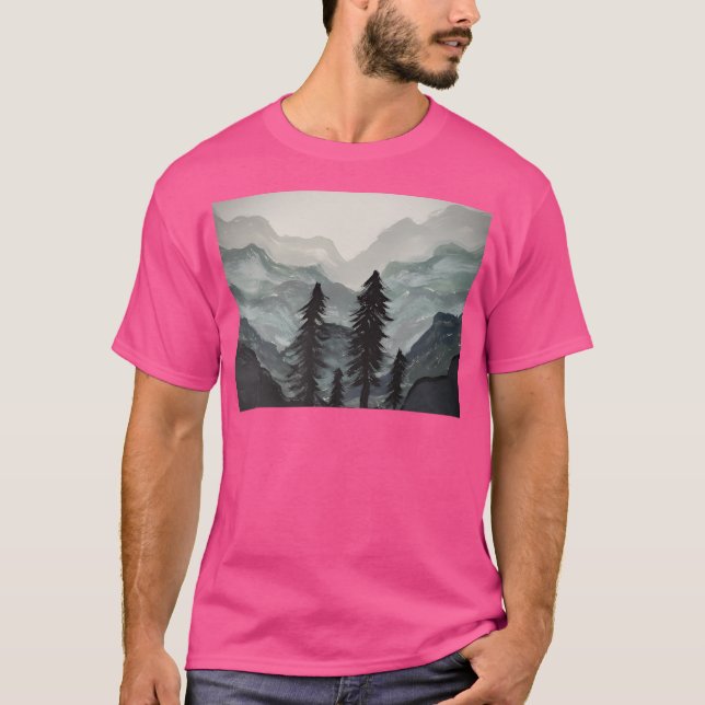 Misty Mountains Long T-Shirt (Front)