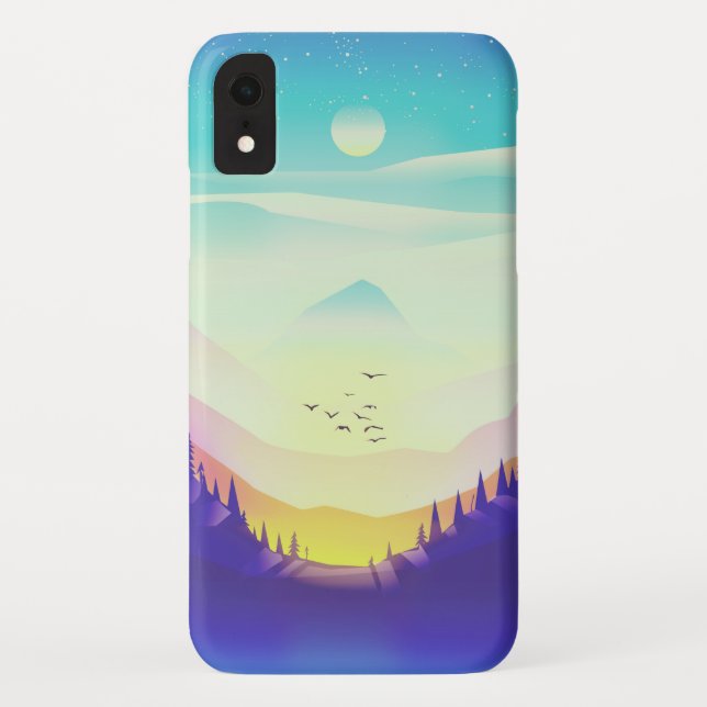 Misty Mountains Magical Mountain Range. Case-Mate iPhone Case (Back)