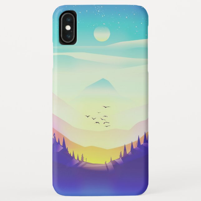 Misty Mountains Magical Mountain Range. Case-Mate iPhone Case (Back)