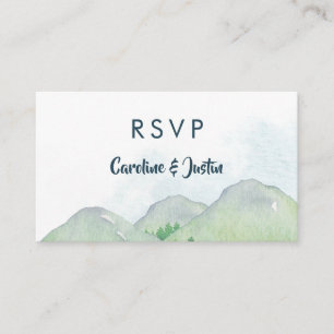 Misty Mountains Small Wedding RSVP Cards