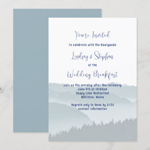 Misty Mountains Wedding Breakfast Invitation