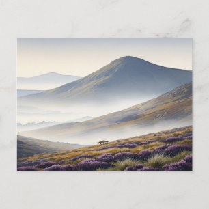 Misty Mourne Mountains Northern Ireland Watercolor Postcard