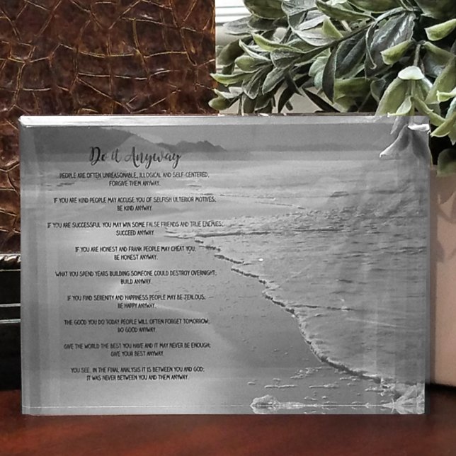 Misty Ocean Beach Do It Anyway Photo Block (Creator Uploaded)