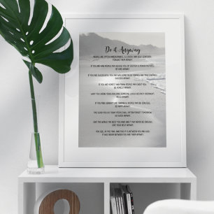 Misty Ocean Beach Do It Anyway Photo Print