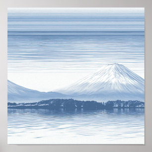 Misty Peaks – Watercolor Mountain Landscape (1) Poster