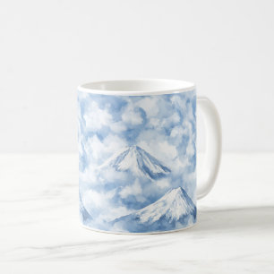 Misty Peaks – Watercolor Mountain Landscape (8) Coffee Mug