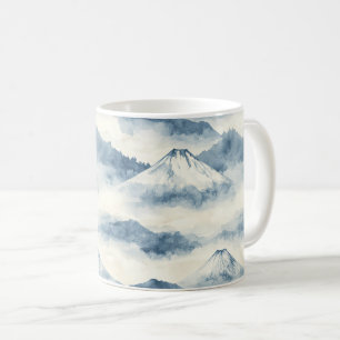 Misty Peaks – Watercolor Mountain Landscape (9) Coffee Mug