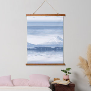 Misty Peaks – Watercolor Mountain Landscape Hanging Tapestry