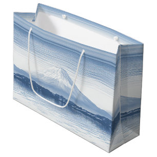 Misty Peaks – Watercolor Mountain Landscape Large Gift Bag