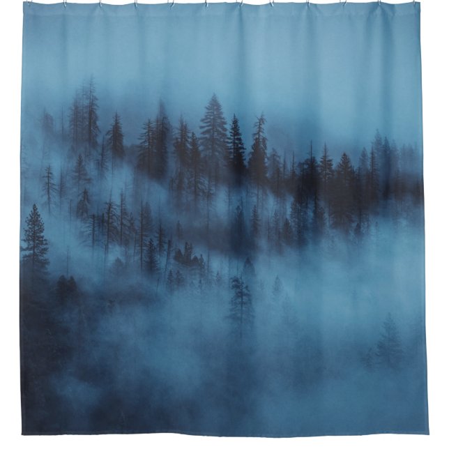 MISTY PINE FOREST SHOWER CURTAIN (Front)