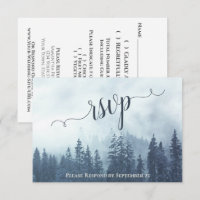 Misty Pines Rustic Blue Forest Outdoor Wedding