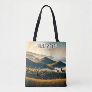 Misty Point Reyes National Seashore Elk Tote Bag