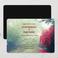 Misty Railroad Tracks Scenic Photo Wedding