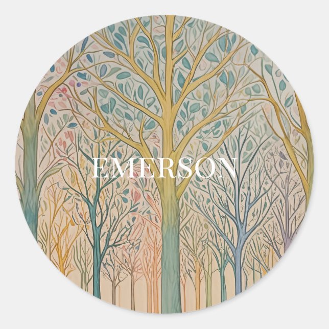 Misty Reverie Classic Round Sticker (Front)