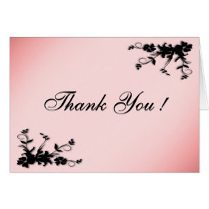 Misty Rose Blank Thank You Cards
