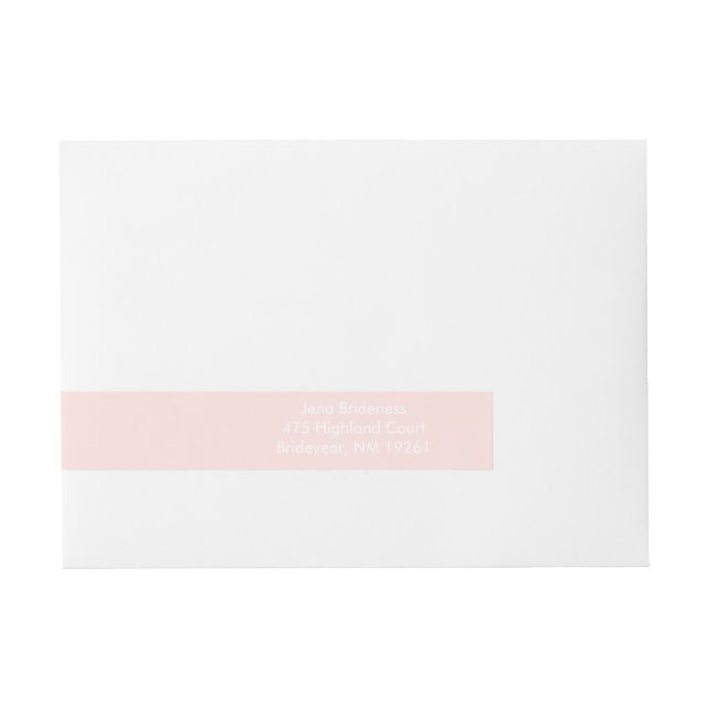 Misty Rose Cool Colour Matched Wraparound Address Label (Front)