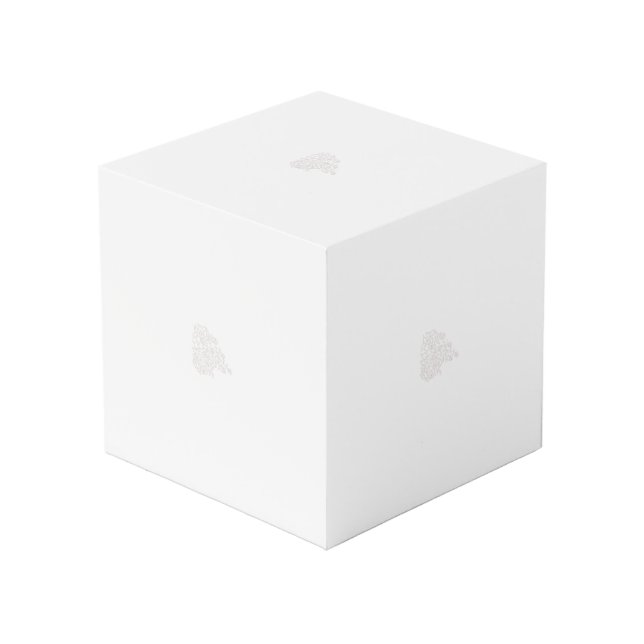 Misty Rose, Flush Mahogany, Decorative Design Cube (Front Angled)