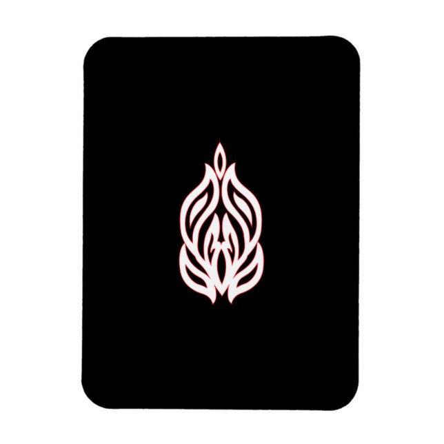 Misty Rose, Flush Mahogany, Decorative Design Magnet (Vertical)