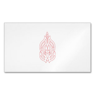 Misty Rose, Flush Mahogany, Decorative Design Magnetic Business Card
