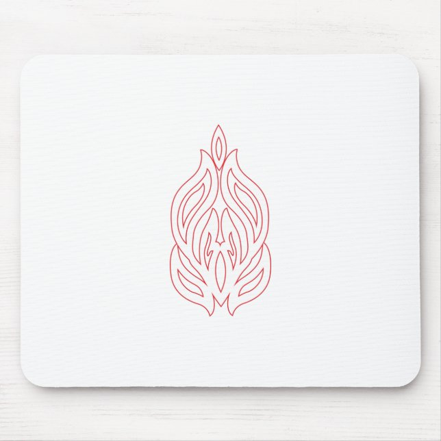 Misty Rose, Flush Mahogany, Decorative Design Mouse Mat (Front)