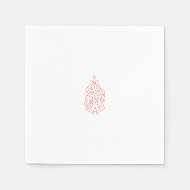Misty Rose, Flush Mahogany, Decorative Design Napkin (Front)