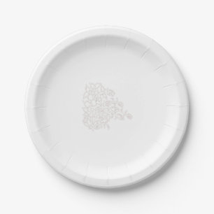 Misty Rose, Flush Mahogany, Decorative Design Paper Plate