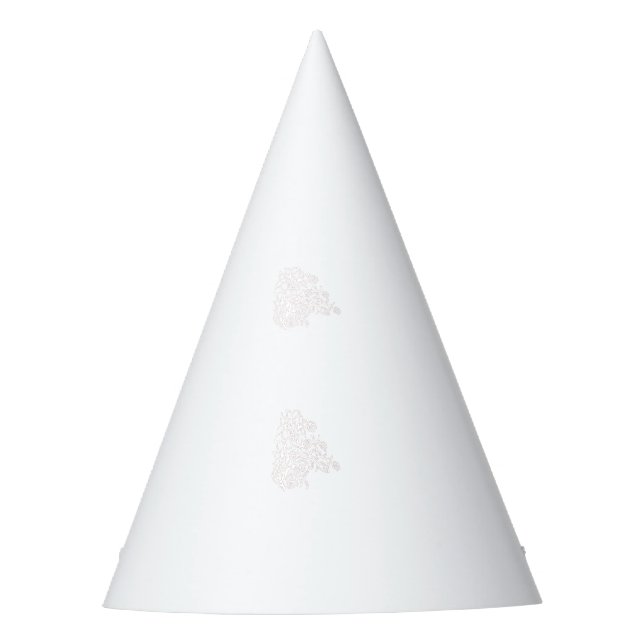 Misty Rose, Flush Mahogany, Decorative Design Party Hat (Front)