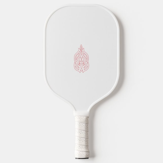 Misty Rose, Flush Mahogany, Decorative Design Pickleball Paddle (Front)