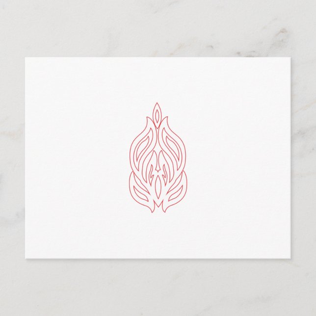 Misty Rose, Flush Mahogany, Decorative Design Postcard (Front)