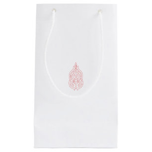 Misty Rose, Flush Mahogany, Decorative Design Small Gift Bag