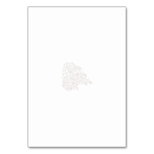 Misty Rose, Flush Mahogany, Decorative Design Table Number