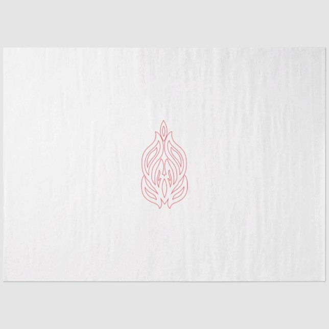 Misty Rose, Flush Mahogany, Decorative Design Tissue Paper (Front)