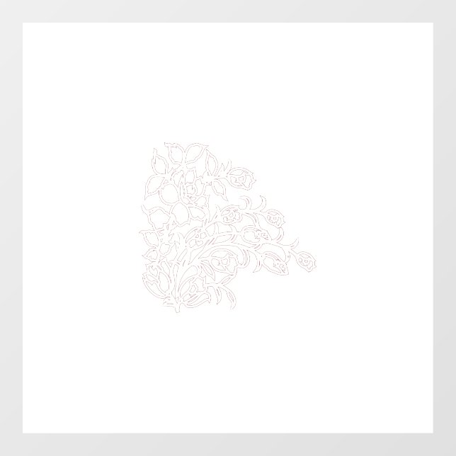 Misty Rose, Flush Mahogany, Decorative Design Window Cling (Sheet)