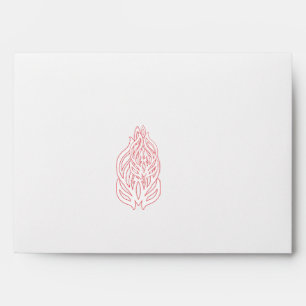 Misty Rose, Flush Mahogany, Decorative Envelope