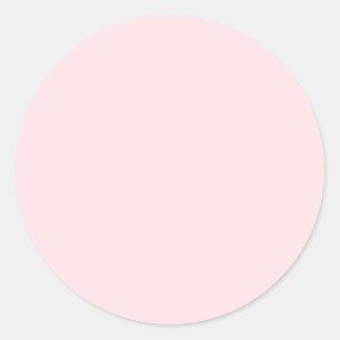 Misty Rose Light Baby Pink Solid Colour Background Classic Round Sticker