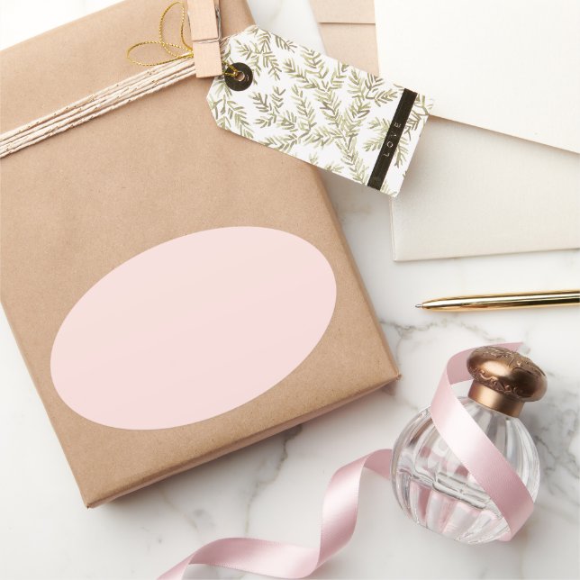 Misty Rose Oval Sticker (Gifting)