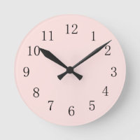 Misty Rose Pink Round (Medium) Wall Clock