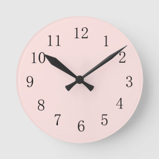 Misty Rose Pink Round (Medium) Wall Clock