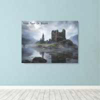 Misty Scottish Castle Ruins