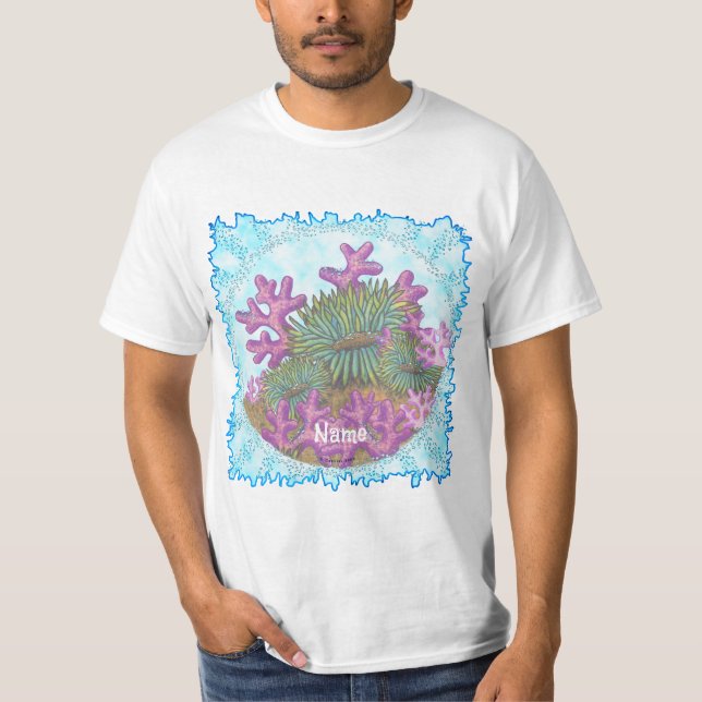 Misty Sea Coral seashells  T-Shirt (Front)