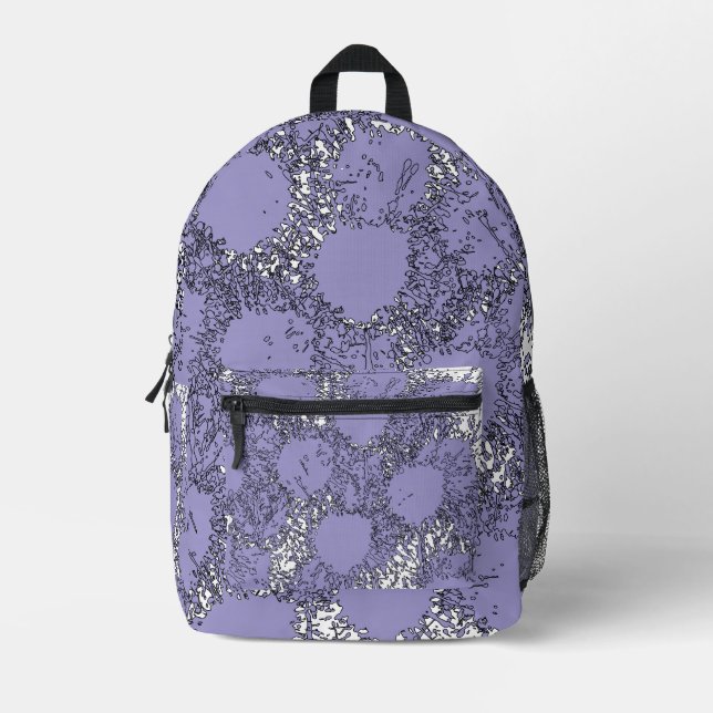 Misty Shamrocks Backpack – Trendy & Artistic (Front)
