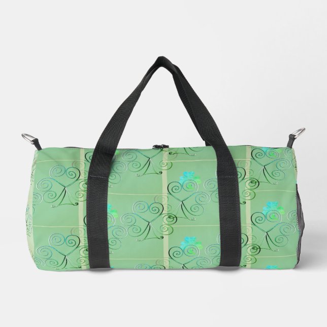 Misty Shamrocks  Duffle Bag (Front)