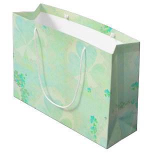 Misty Shamrocks Large Gift Bag