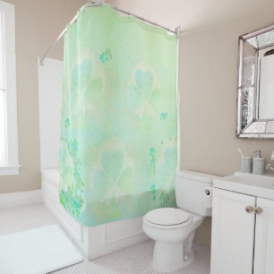 Misty Shamrocks Shower Curtain