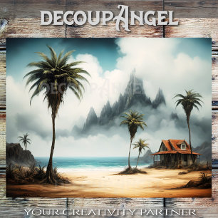 Misty Shores and Hidden Peaks - Decoupage - Tissue Paper