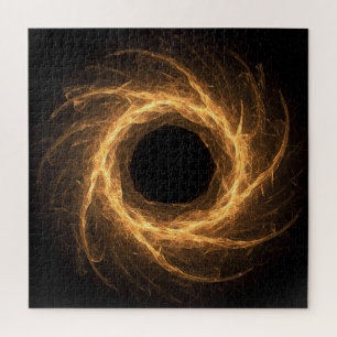 Misty Smoky Black Hole in Deep Dark Outer Space Jigsaw Puzzle