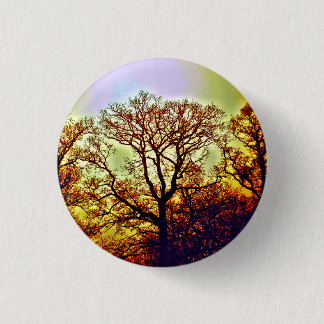 MISTY SUN TREES 3 CM ROUND BADGE