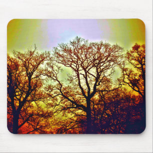 MISTY SUN TREES MOUSE MAT