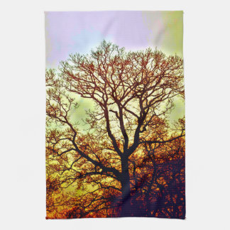 MISTY SUN TREES TEA TOWEL