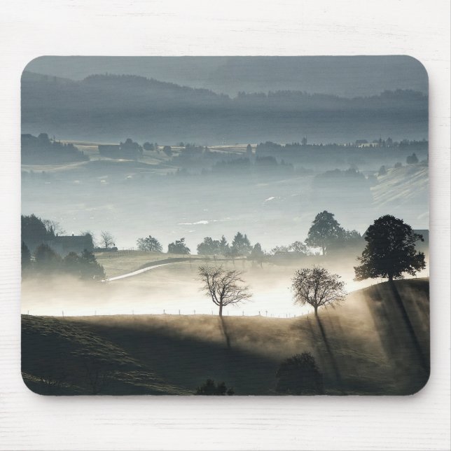 Misty Switzerland Countryside Landscape Mouse Mat (Front)